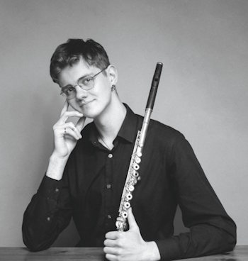 Matas Bagdonavicius with flute